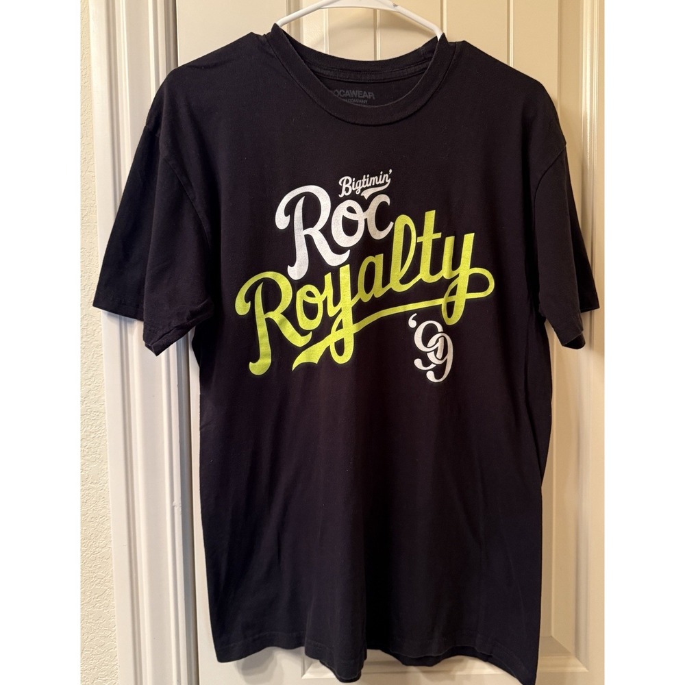 Rocawear Denim Co Roc Royalty Graphic T-Shirt Black Large Big Pimpin' Y2K